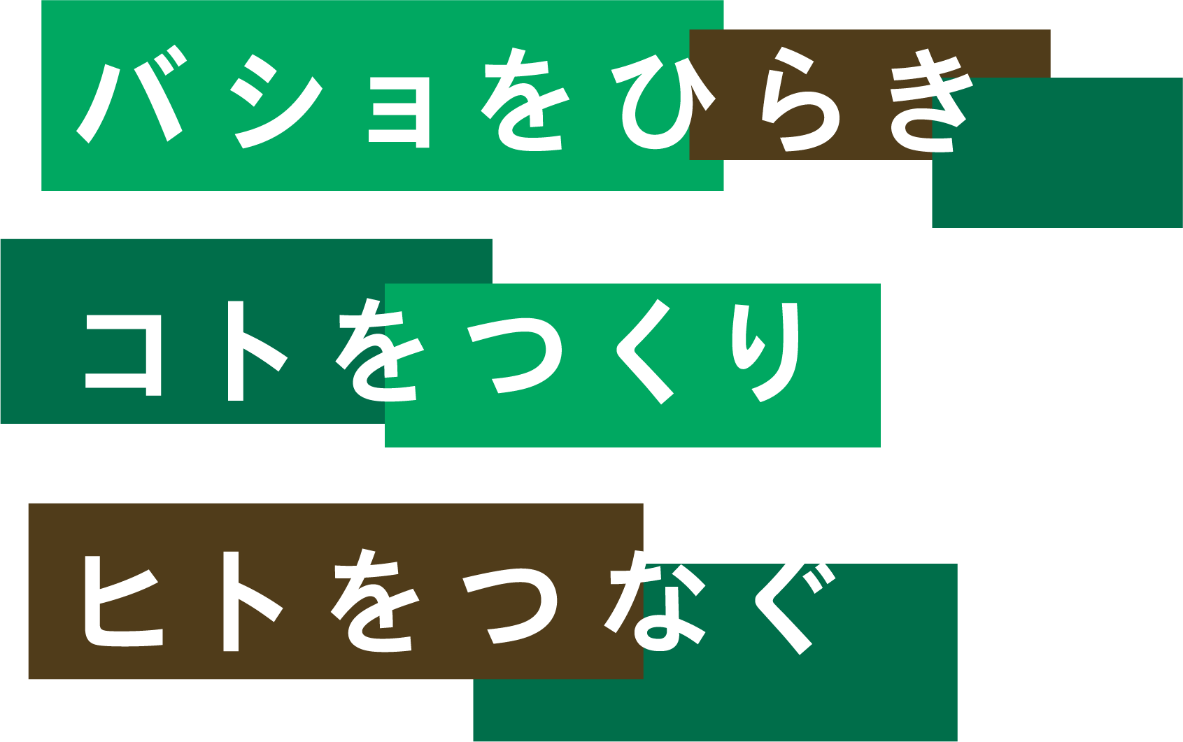 バショをひらきコトをつくりヒトをつなぐ